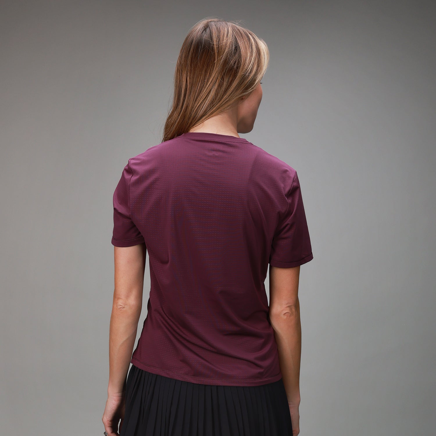 womens plum tee back