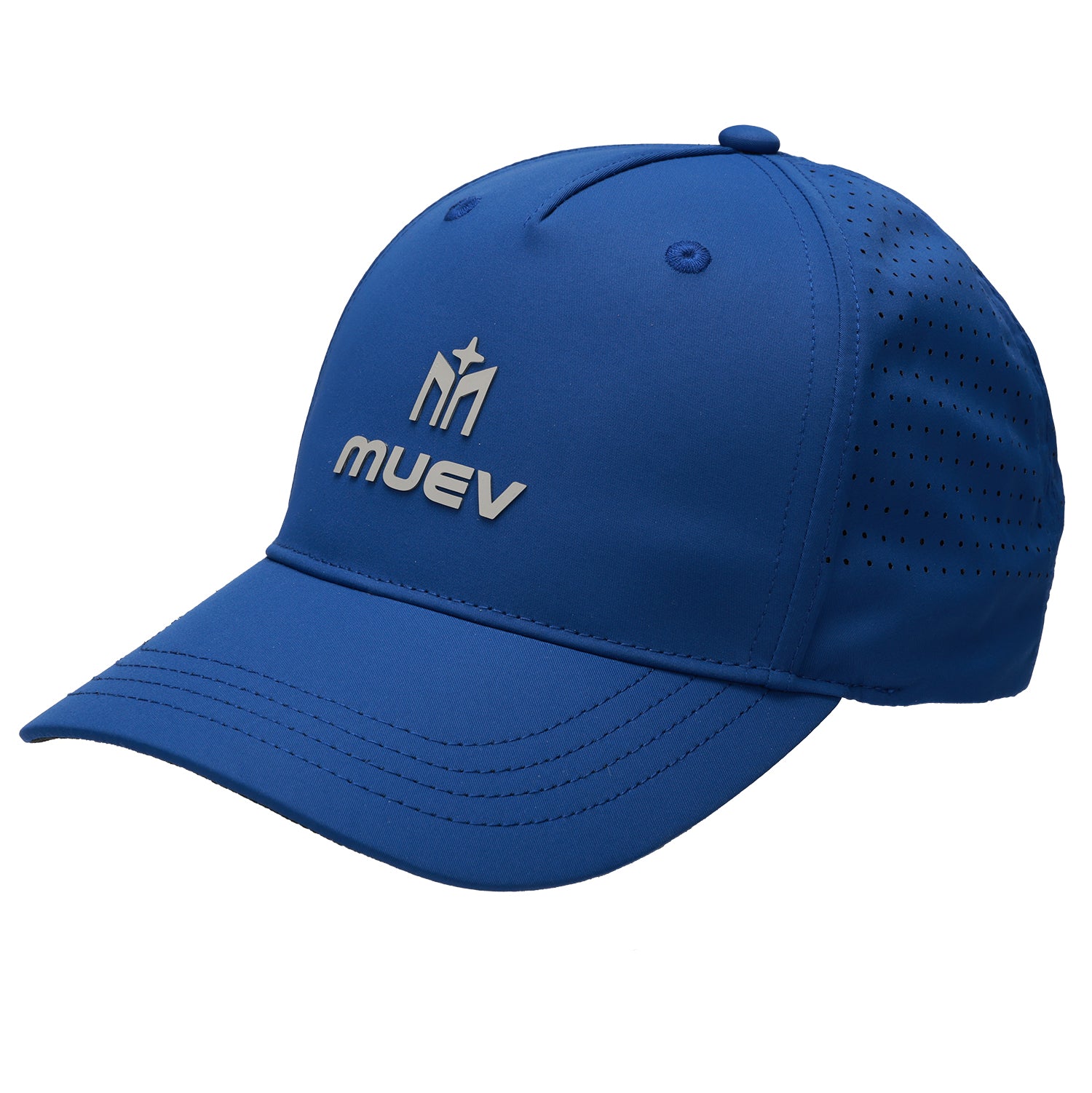 front of blue snapback hat