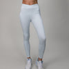 light blue leggings with crossover fabric at top