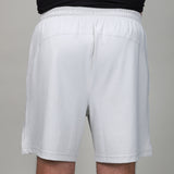 back of grey bonded short