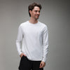 front of white bonded pocket long sleeve