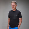 front of black shirt with pocket