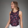 floral pink tank