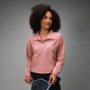 pink outerwear jacket with half button down