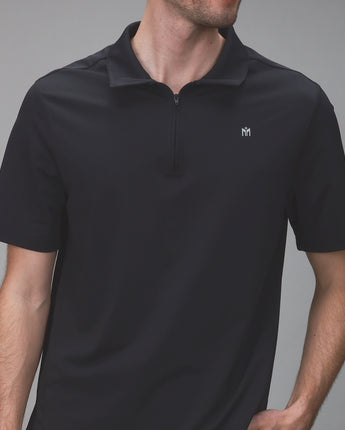 Elevate Zip Polo | Black