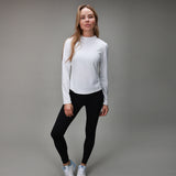 front of white womens long sleeve shirt