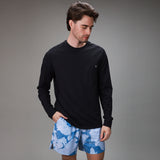 mens black long sleeve with digital camo short