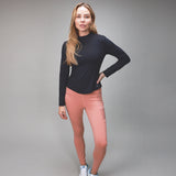 front of black womens long sleeve