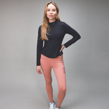 front of black womens long sleeve