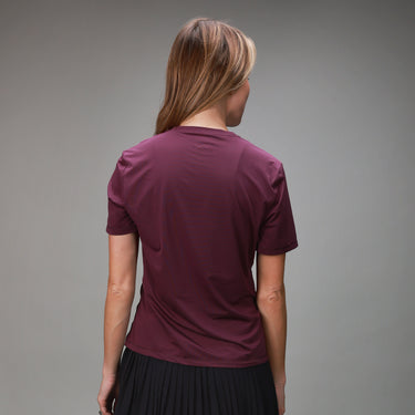 womens plum tee back