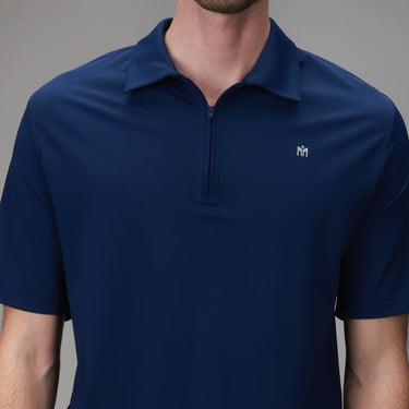 Elevate Zip Polo | Medieval Blue - MUEV