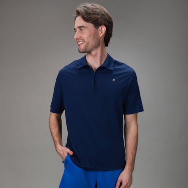 Elevate Zip Polo | Medieval Blue - MUEV