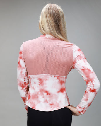 floral long sleeve with mesh back