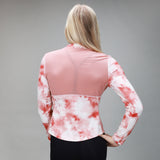 floral long sleeve with mesh back