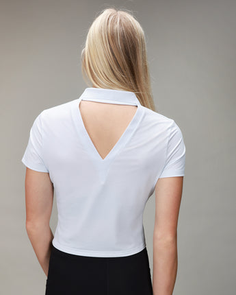 Open Back Polo | Ice Blue