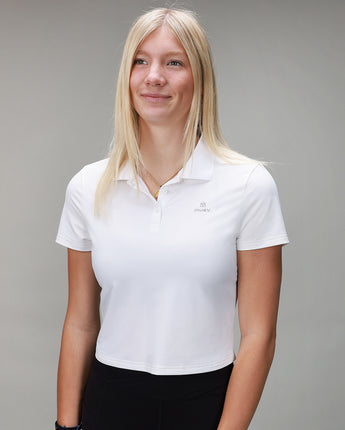 Open Back Polo | White