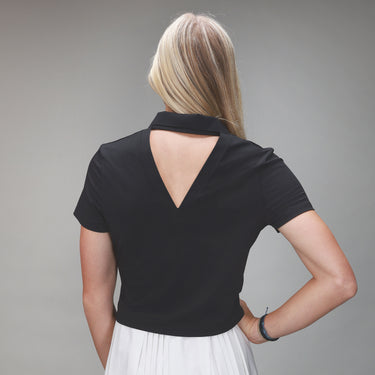 Open Back Polo | Black - MUEV