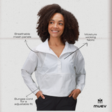 E Sas Crop Jacket | White - MUEV