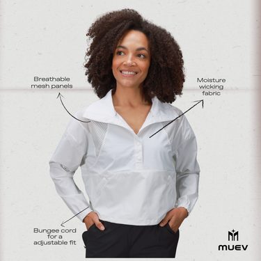 E Sas Crop Jacket | White - MUEV