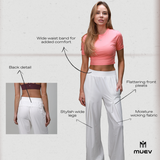 Grace Pleated Pant | White - MUEV