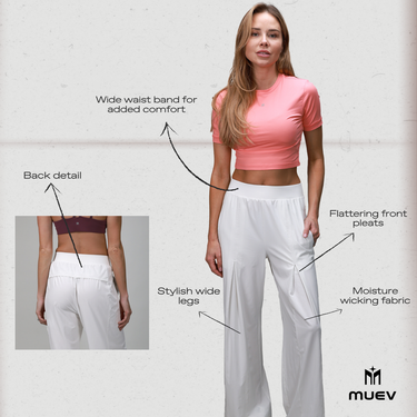 Grace Pleated Pant | White - MUEV