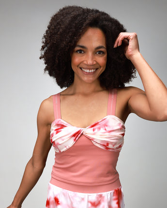 front of floral twist top 