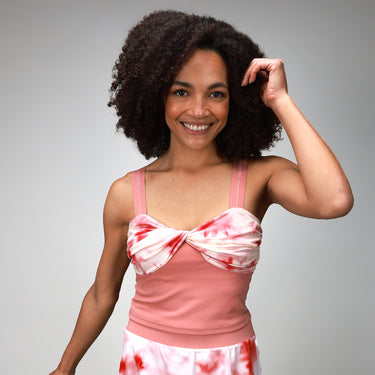 front of floral twist top 