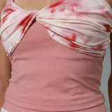front of floral twist top close up 