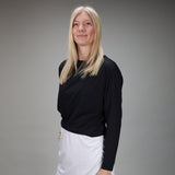 black lightweight long sleeve cover up side