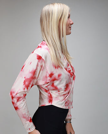 floral lightweight long sleeve cover up side