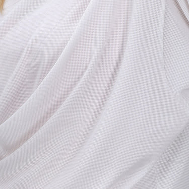 detail shot of white lightweight fabric