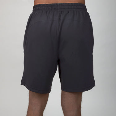 back of black bonded short 