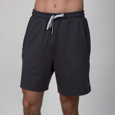 front of black bonded short 