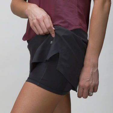 black bonded skirt with compression underneath
