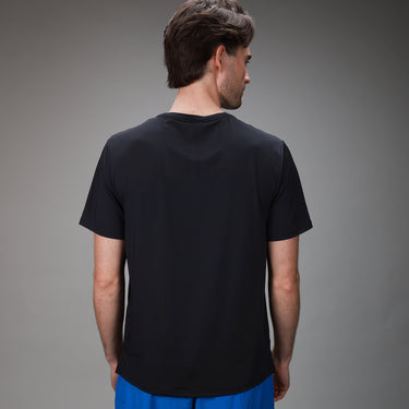back of black chevron tee