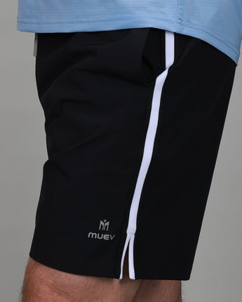 side of black court short 