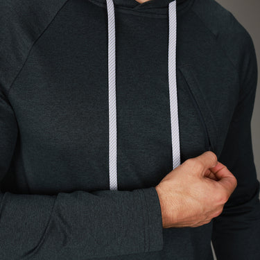 front of black hoodie 