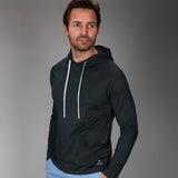 front of black hoodie 