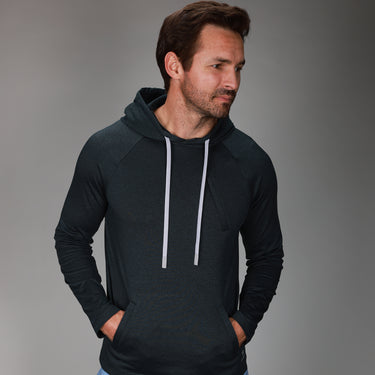 front of black hoodie