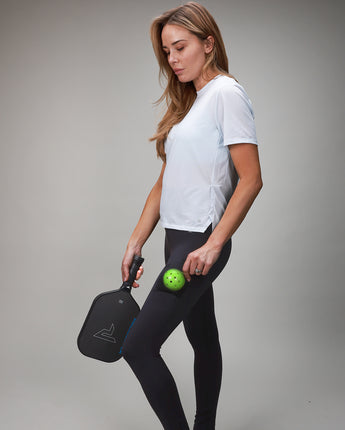 black leggings with side and back pocket for ball
