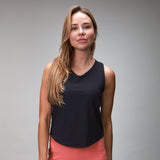 black performance tank top loose fit 