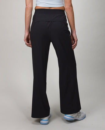 black wide leg pant back