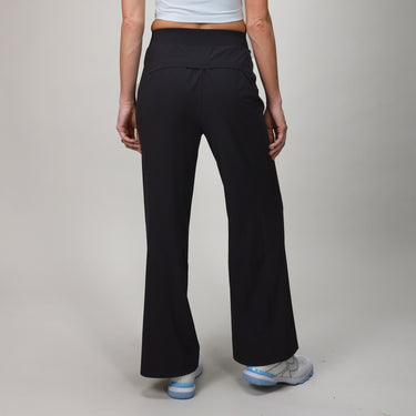 black wide leg pant back
