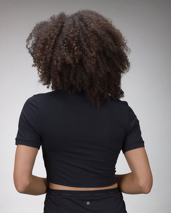 black crop tee back 