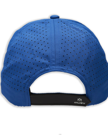 back of blue snapback hat 