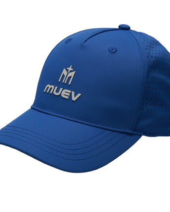 front of blue snapback hat 