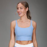 front of cloud blue sports tank
