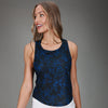 floral blue tank 