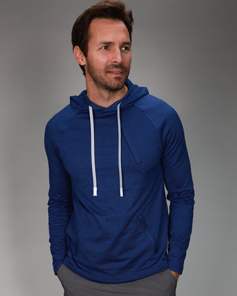 front of navy hoodie 