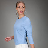 side of blue long sleeve